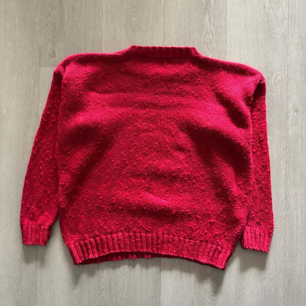 Outback Red Vintage Cable Knit Sweater Red Size L - Picture 6 of 10
